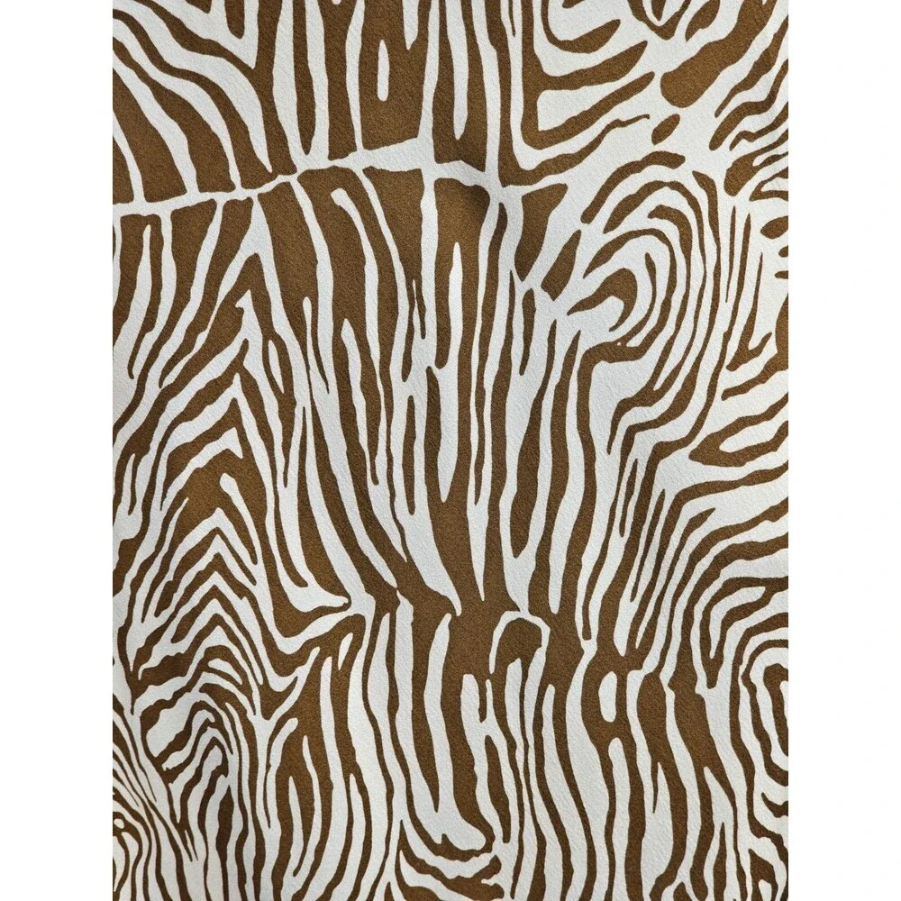Samsøe Women's L Alsop Skirt Zebra Print Midi A-Line Copenhagen Designer EUC - Picture 3 of 14